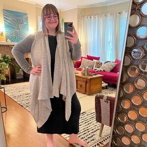 Anthropologie no closure sweater cardigan neutral in XL